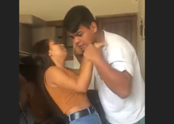 A mioça estava visivelmente descontrolada. Foto: Reprodução