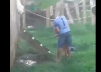 A filmagem foi repassada para a polícia e o homem preso. Foto: Reprodução