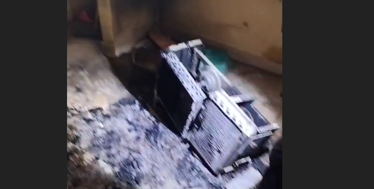 O morador por pouco não perdeu toda a casa. Foto: Reprodução