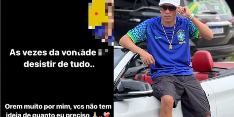 O influenciador fez postagens com o tom triste. Foto: Reprodução
