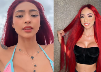 A influenciadora se esqueceu de depilar as axilas na virada. Foto: Reprodução