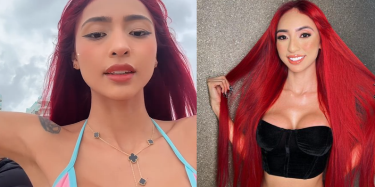 A influenciadora se esqueceu de depilar as axilas na virada. Foto: Reprodução