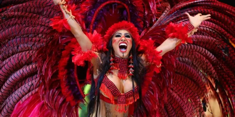 Isabelle é cunhã-poranga do Garantido desde 2018. Foto: Reprodução