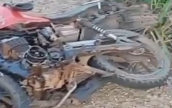 O acidente ocorreu na PB-097, no município de Alagoa Nova, na Paraíba. Foto: Reprodução