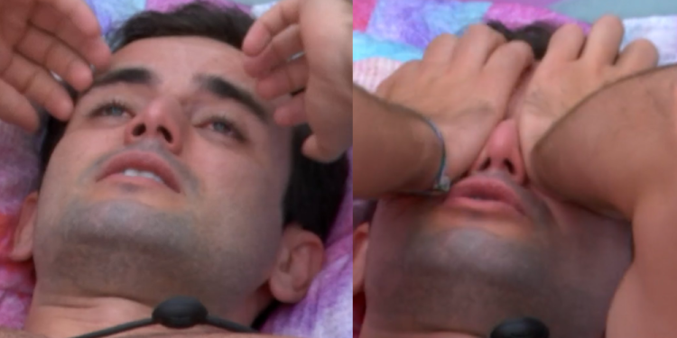 No quarto Fadas, o brother chorou bastante. Foto: Reprodução