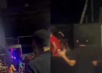 A briga aconteceu na frente da boate Rox. Foto: Reprodução