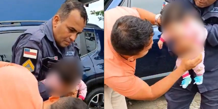 A bebê voltou a respirar e foi encaminhada ao Hospital e Pronto-Socorro Joãozinho. Foto: Reprodução