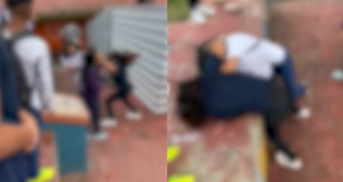 O caso ocorreu numa praça e vídeos da agressão viralizaram nas redes sociais. Foto: Reprodução