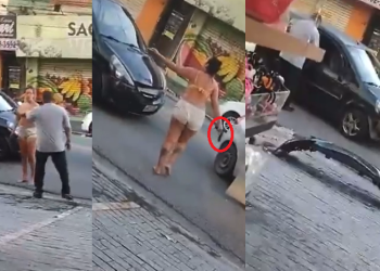 O caso ocorreu em São Paulo, no último domingo (25), e foi filmado. Foto: Reprodução