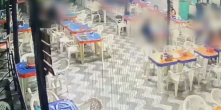 Todo o crime foi filmado por câmeras de segurança. Foto: Reprodução