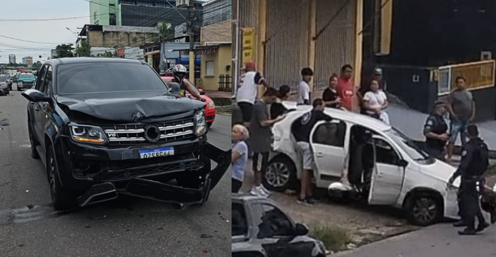 O acidente ocorreu na avenida Major Gabriel, no Centro da cidade. Foto: Divulgação