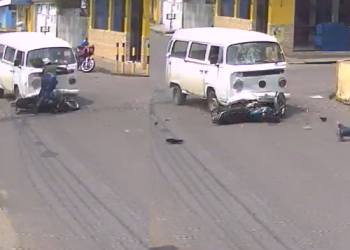 Câmeras registraram o momento exato do acidente. Foto: Reprodução