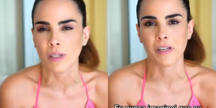 A cantora publicou um vídeo no Instagram onde aparece de vestido cor de rosa, cabelos amarrados e em nenhum momento ela cita Davi. Foto: Reprodução