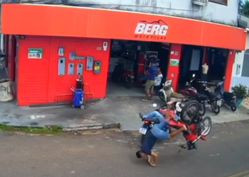 É possível ver que a vítima ficou com um ferimento muito grande na cabeça. Foto: Reprodução