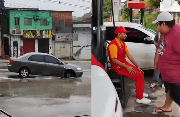 O acidente aconteceu na manhã desta sexta-feira (12). Foto: Reprodução