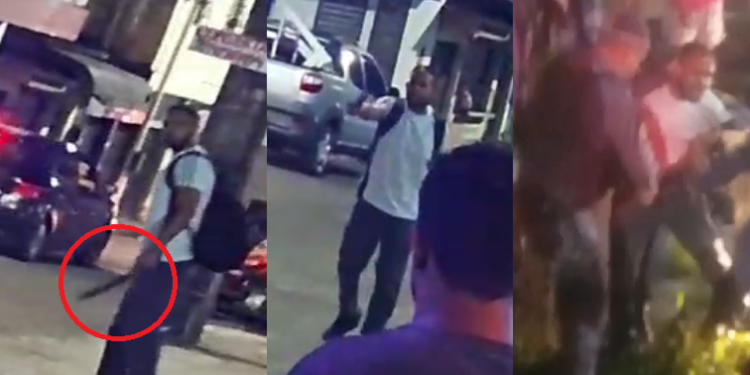 O homem acabou sendo detido. Foto: Reprodução