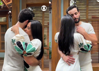 Os dois pombinhos dançaram juntinhos. Foto: Reprodução