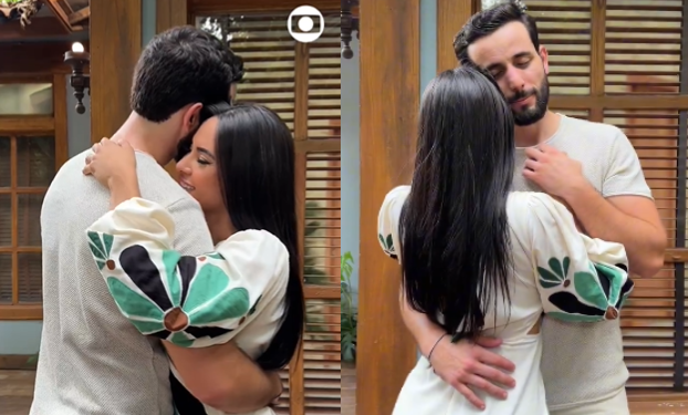 Os dois pombinhos dançaram juntinhos. Foto: Reprodução