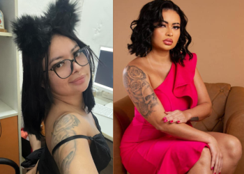 Raquel Araújo mora em Manaus e viralizou ao andar de moto de fio-dental. Foto: Reprodução