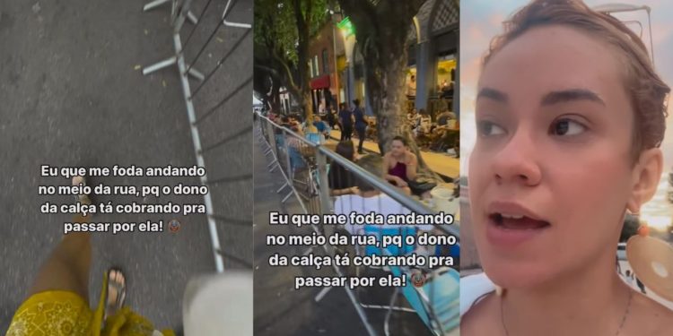 Manauara reclama de calçadas tomadas por bares no Centro: "Eu que me f0d4 andando no meio da rua" - VÍDEO