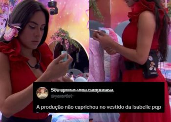 Produção do BBB é criticada após dar vestido 'escroto' para Isabelle na final do reality; VÍDEOS