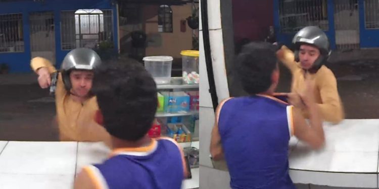 Comerciante reage a assalto após perceber arma falsa de bandido em Manaus: VÍDEO