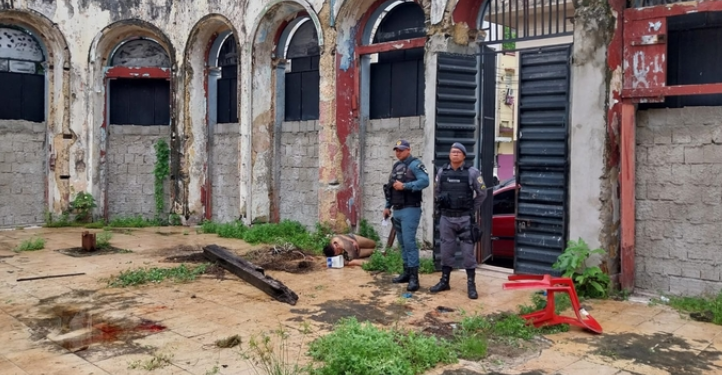 O crime ocorreu em um prédio abandonado na rua Frei José dos Inocentes. Foto: Reprodução