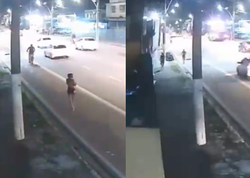 O crime ocorreu na saída de um motel na avenida Pedro Alvares Cabral, no bairro da Sacramenta, em Belém. Foto: Reprodução