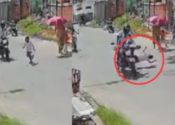 CENAS FORTES: Criança larga a mão da mãe, corre e acaba atropelada por moto no Jorge Teixeira