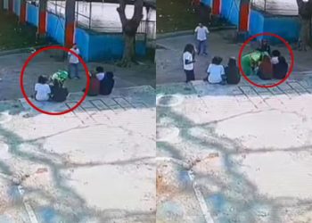 Coletor de lixo é flagrado tentando beijar adolescentes no pátio da escola; assista