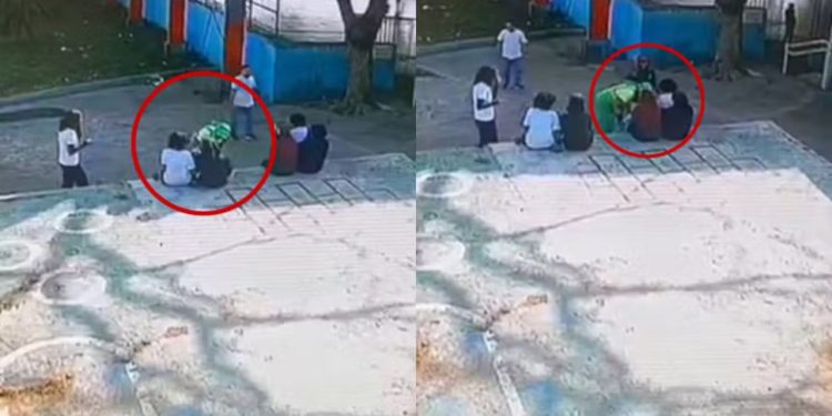 Coletor de lixo é flagrado tentando beijar adolescentes no pátio da escola; assista