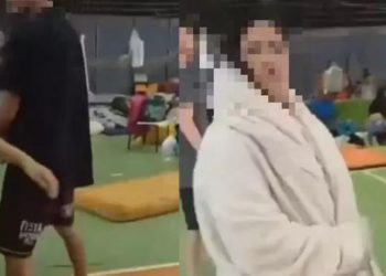 Falta de respeito: casal é pego em momento íntimo em abrigo do Rio Grande do Sul - VÍDEO