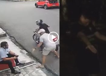 Na ZL é assim: dupla que roubou celular de trabalhador é punida com ripadas no Jorge Teixeira - VÍDEO