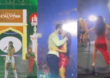 Vídeos: Isabelle abre o show da Joelma em Manaus e ainda dá 'beijaço' em Matteus no palco