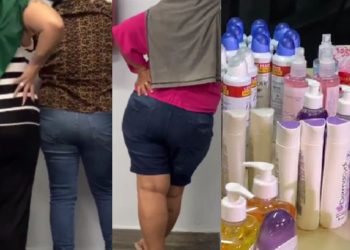 Ladras e cheirosas: mulheres são pegas levando produtos de higiene sem pagar do Supermercado Atack