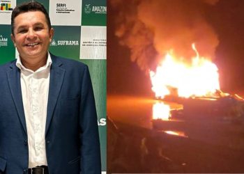 Lancha do prefeito de Itamarati (AM), avaliada em meio milhão de reais, explode e deixa duas pessoas feridas