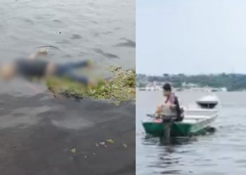 Pescador filma cadáver com o rosto desfigurado boiando no meio do rio próximo ao Porto do Ceasa; VEJA