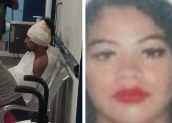 O homem foi levado ao hospital após ser resgatado pela PM. Foto: Reprodução