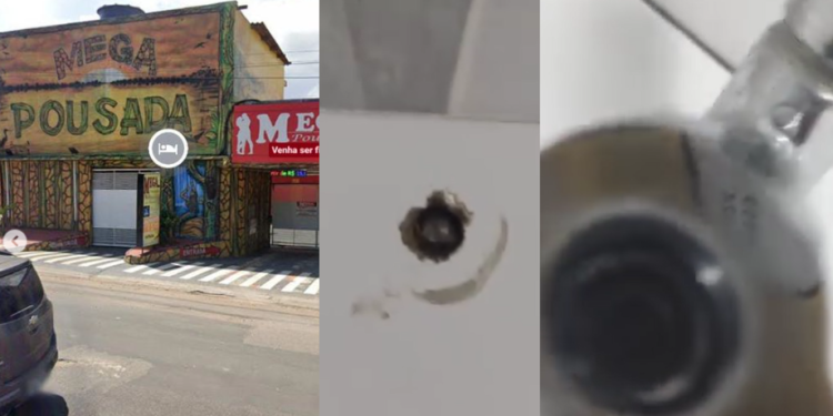 Até na torneira da pia foi encontrada uma câmera. Foto: Reprodução