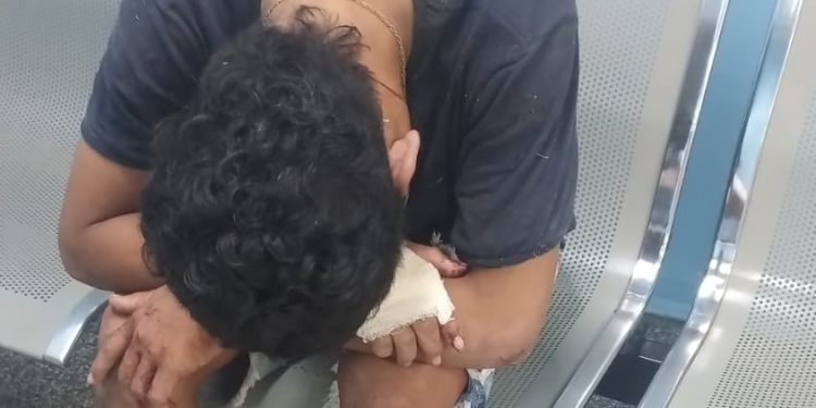Italo Sales Souza, de 19 anos, foi levado ao hospital e depois ao 14º DIP. Foto: Reprodução