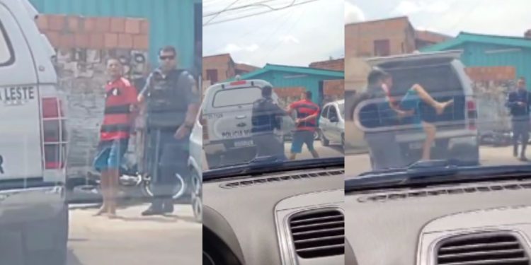 Vídeo: 'Amostradrinho' foge de moto da PM no Coroado e clama pela tia na hora de ir pro camburão