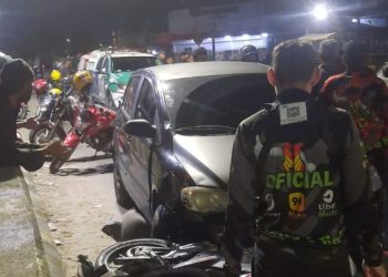 Vídeo: Ao ser atingida por motorista bêbado no Nova Cidade, motoqueira pula e se salva da morte