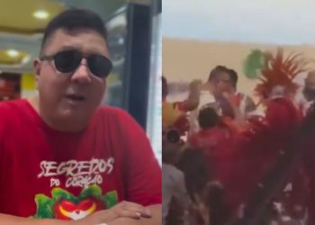 David Assayag publica vídeo tranquilizando os fãs após passar mal no Bumbódromo: "pressão baixo"