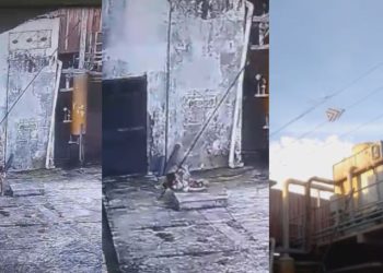 Foi sorte: criança pega vara de ferro e quase morre tentando tirar papagaio preso em fio elétrico no AM