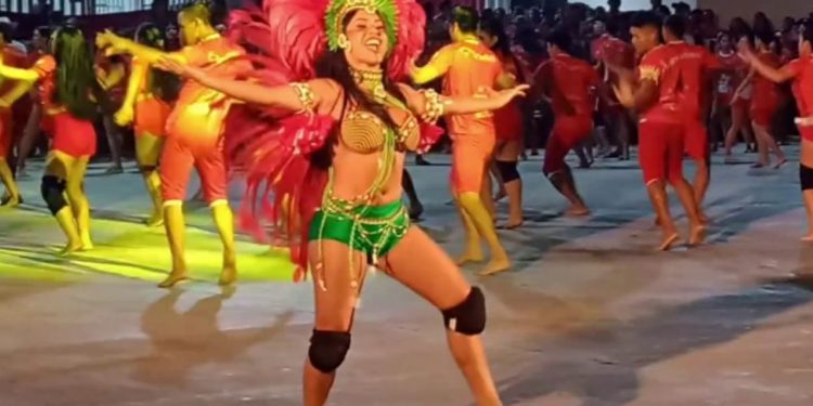 Vídeo: Trecho do ensaio técnico de Isabelle Nogueira como cunhã-poranga do Garantido encanta os fãs