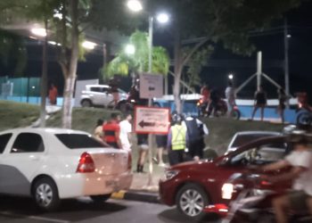 Vídeo: seguranças detém bandido que estava tentando roubar moto no estacionamento do Via Norte