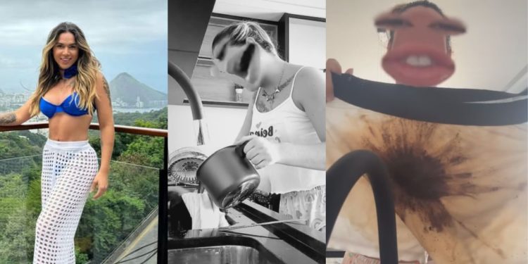 VÍDEO: Sem coador, blogueira 'Sereia do Amazonas' improvisa usando a cueca do ex: "mamãe vai ficar apaixonada"