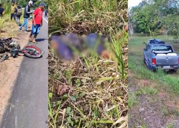 Vídeo forte mostra motociclista que morreu após ser atingido por picape no Amazonas