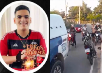 A colisão foi tão violenta que o homem foi arremessado para o outro lado da pista. Foto: Reprodução