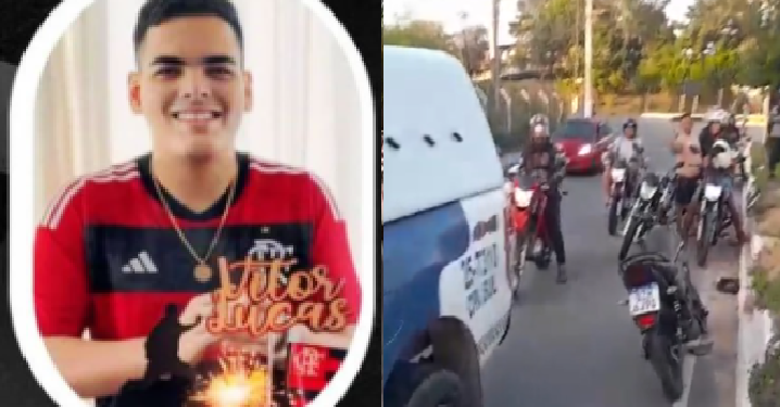 A colisão foi tão violenta que o homem foi arremessado para o outro lado da pista. Foto: Reprodução